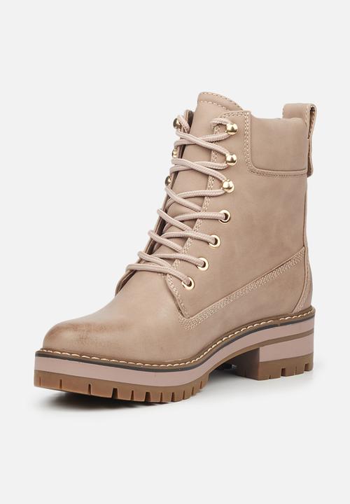 Miss Black - Fox1 lace-up ankle boot - pink
