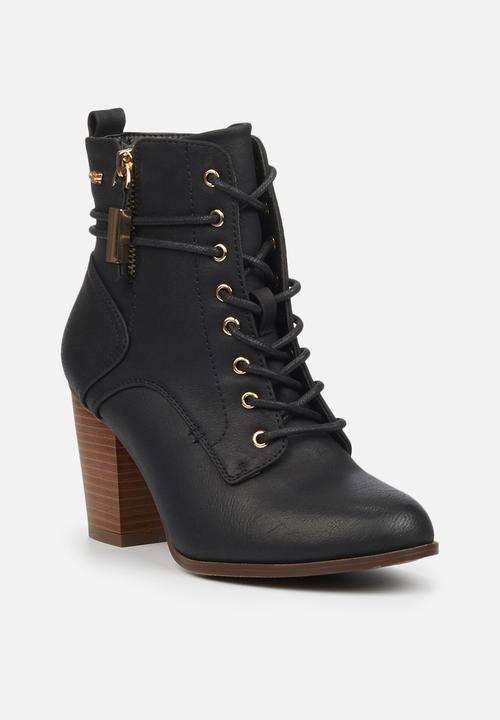 Miss Black - Ahlam2 lace-up ankle boot - black