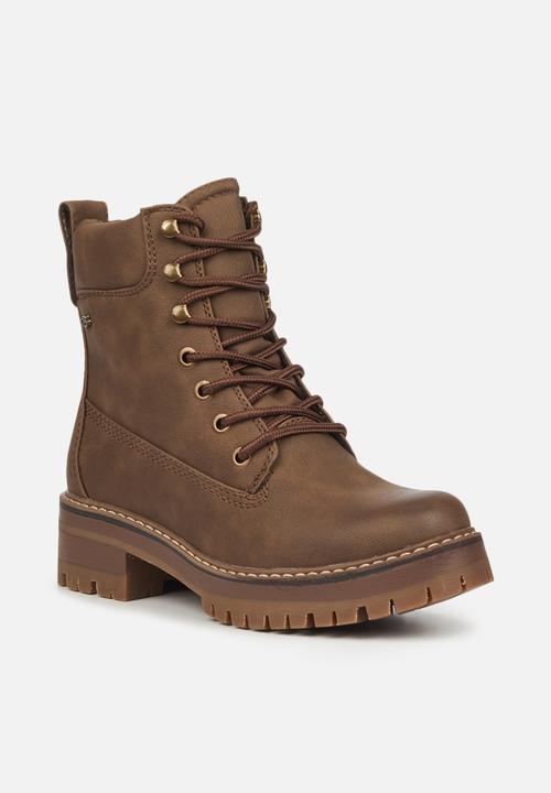 Miss Black - Fox1 lace-up ankle boot - brown
