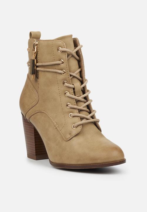 Miss Black - Ahlam2 lace-up ankle boot - neutral