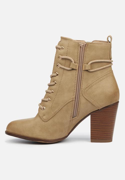 Miss Black - Ahlam2 lace-up ankle boot - neutral