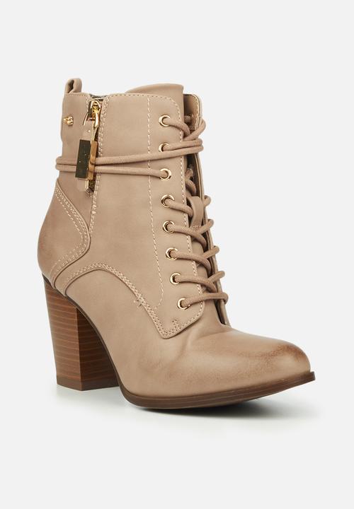 Miss Black - Ahlam2 lace-up ankle boot - pink