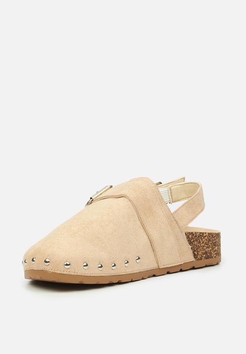 Miss Black - Burq5 slingback clog - stone