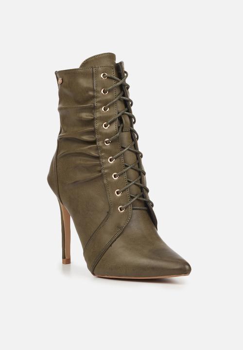 Miss Black - Boss4 ankle boot - olive