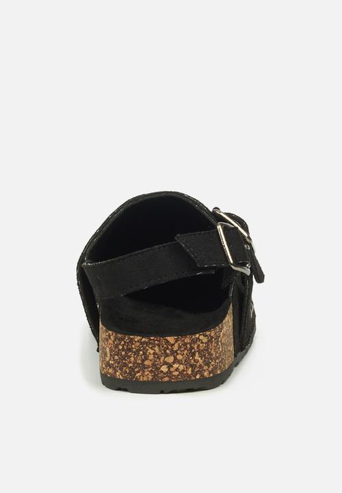 Miss Black - Burq5 slingback clog - black