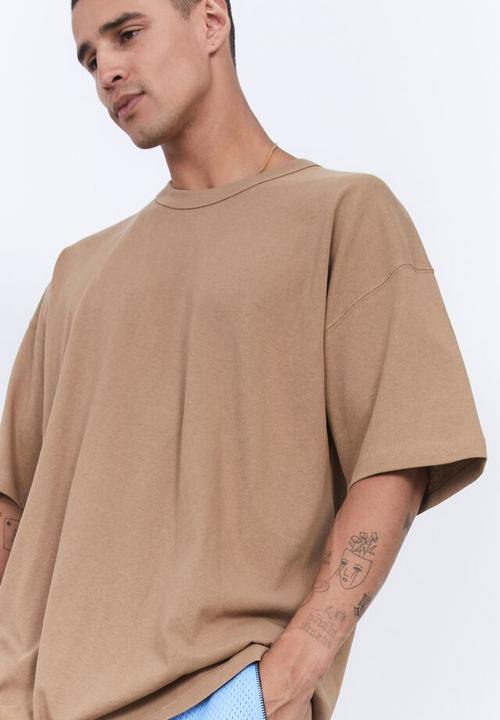Factorie - Premium oversized T-shirt - dusty brown