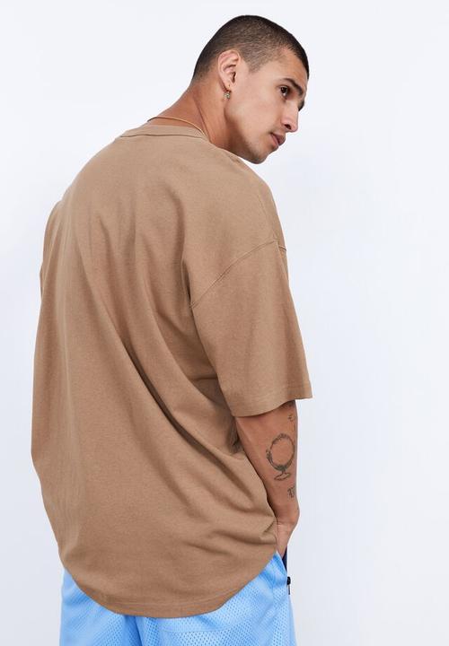 Factorie - Premium oversized T-shirt - dusty brown