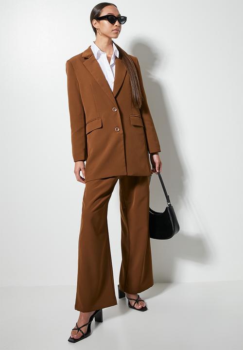 Superbalist - Longer length blazer - chocolate
