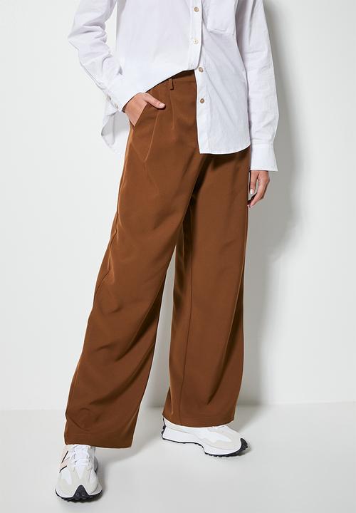 Superbalist - Wide leg trouser - chocolate