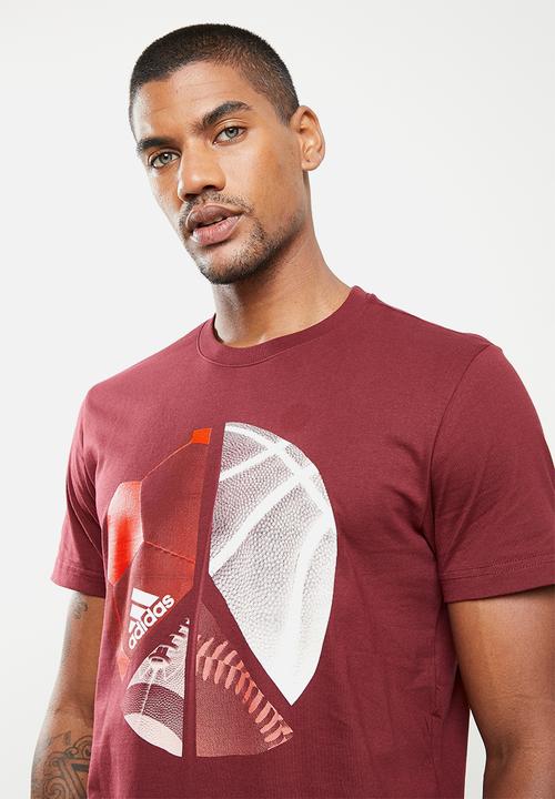 adidas Performance - Multi G2 Tee - shadow red