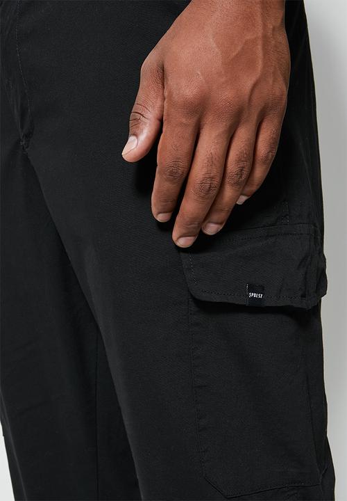 Superbalist - Shin tapered utility pants - black