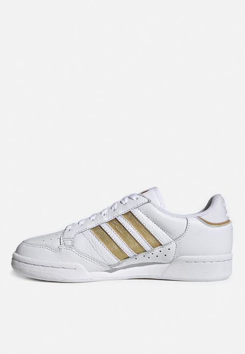 adidas Originals - Continental 80 stripes w - white & gold