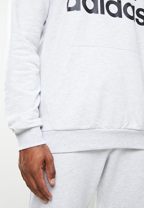 adidas Performance - Big Logo FT Hoodie  - light grey heather