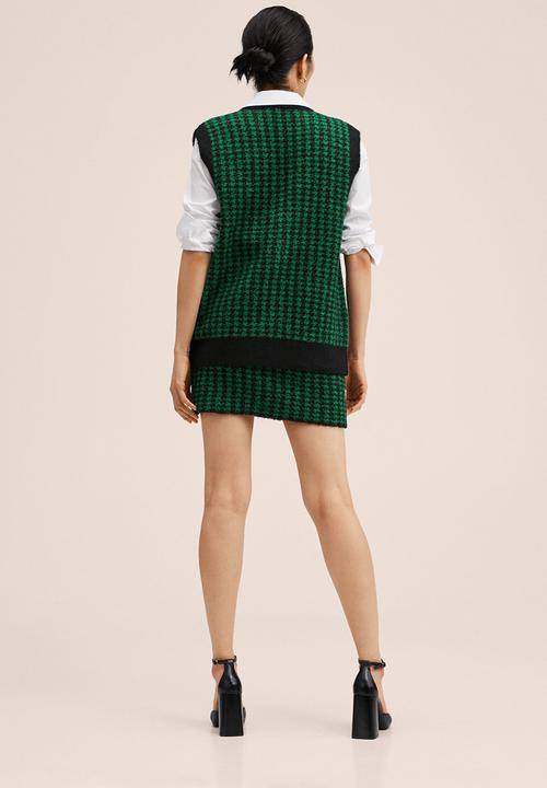 MANGO - Waistcoat patri - green