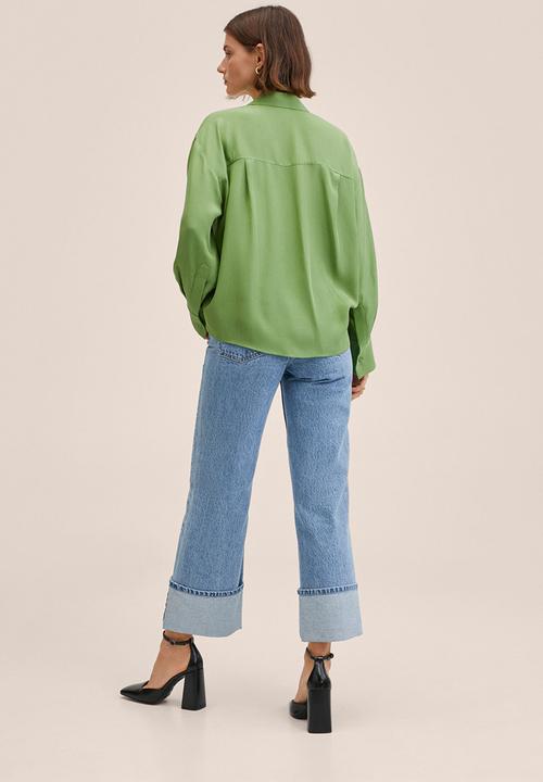 MANGO - Shirt limon - green