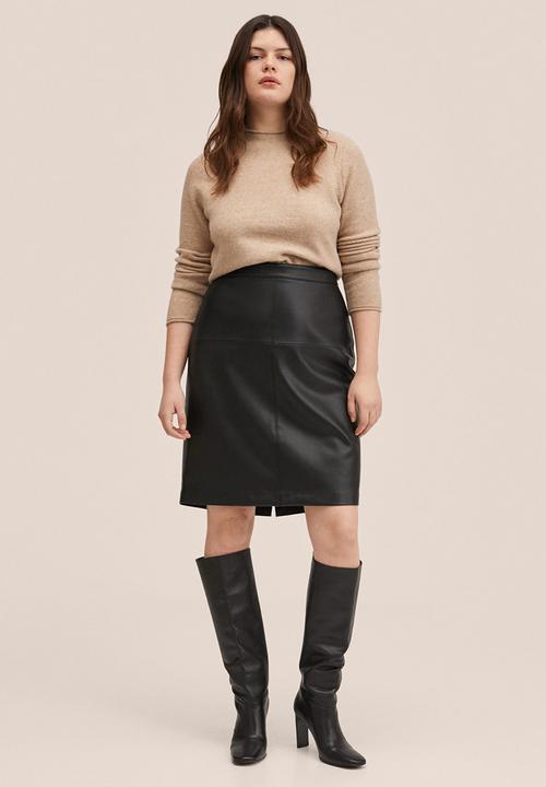 MANGO - Skirt pencil - black