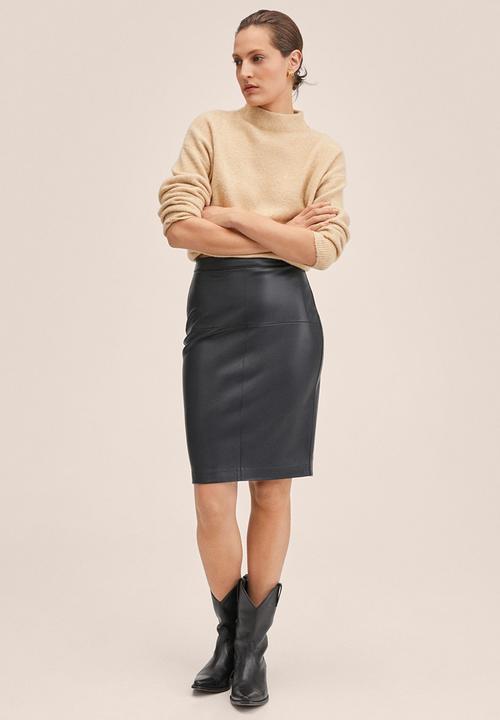 MANGO - Skirt pencil - black