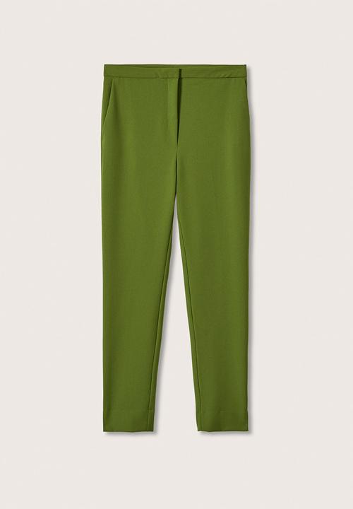 MANGO - Trousers macaron-a - green
