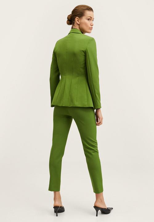 MANGO - Trousers macaron-a - green
