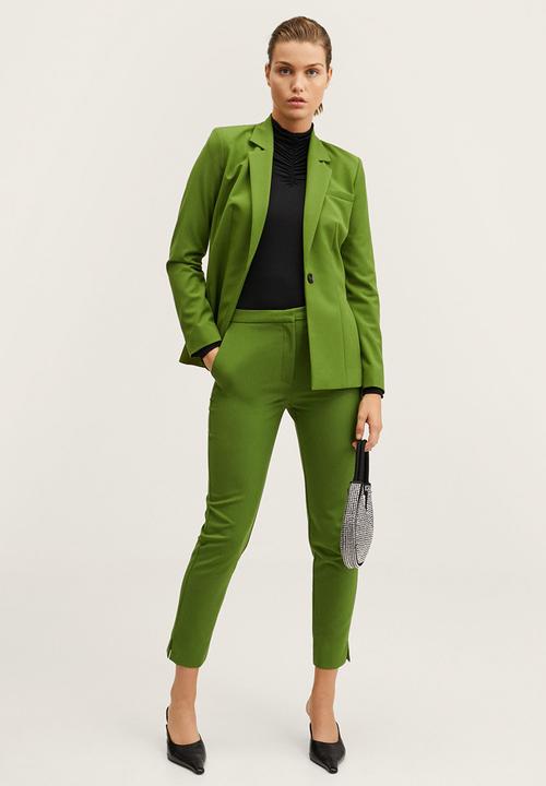MANGO - Trousers macaron-a - green