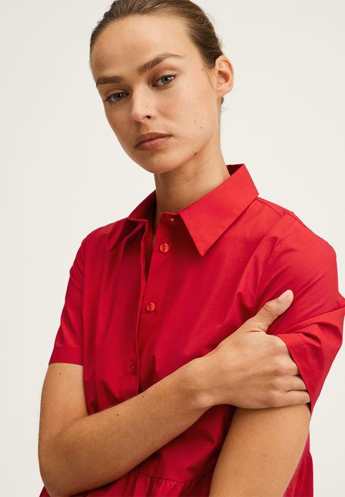MANGO - Shirt dress - red