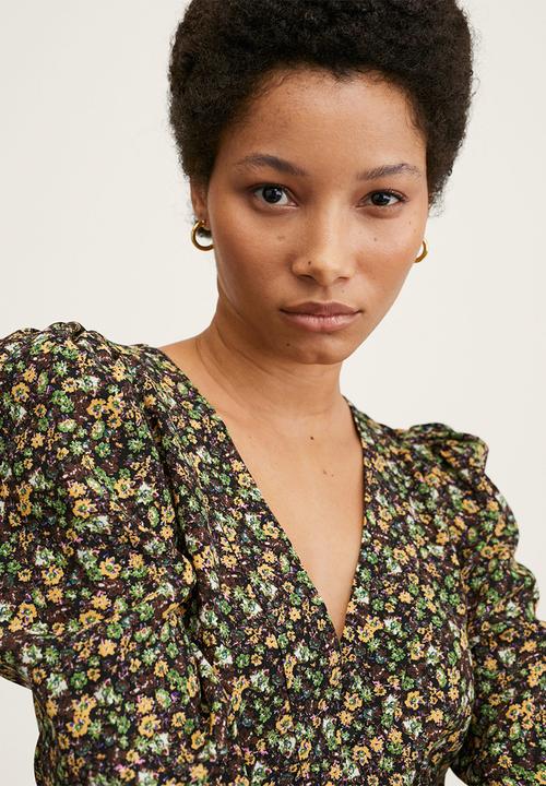 MANGO - Dress nature - green