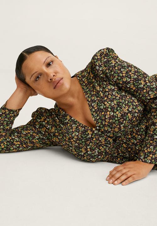 MANGO - Plus dress nature - green