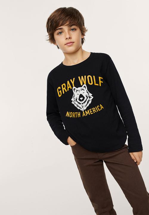 MANGO - T-shirt bestial2 - black
