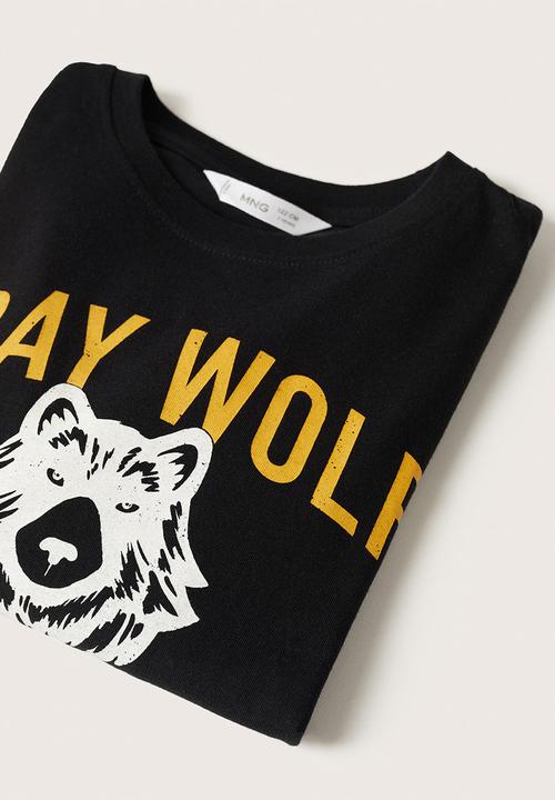 MANGO - T-shirt bestial2 - black