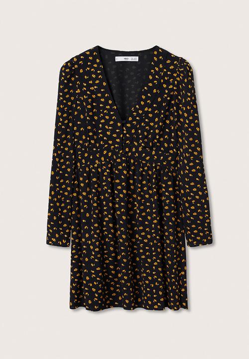 MANGO - Dress nature - black