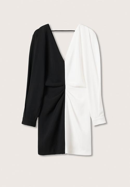 MANGO - Dress taki - black & white