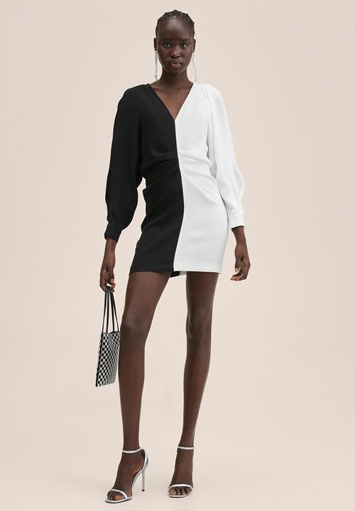 MANGO - Dress taki - black & white