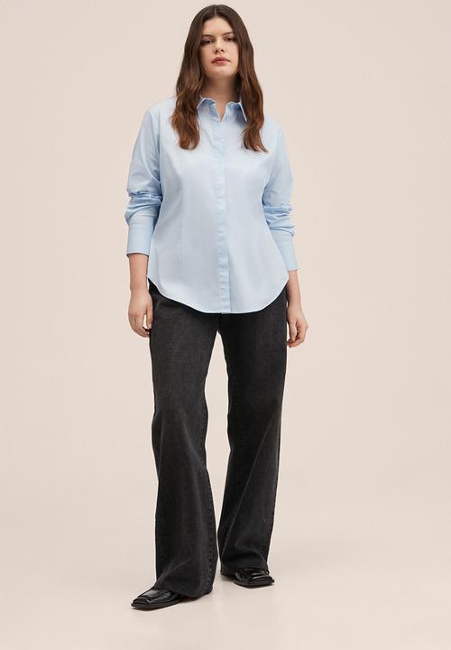 MANGO - Plus shirt sofia - light pastel blue