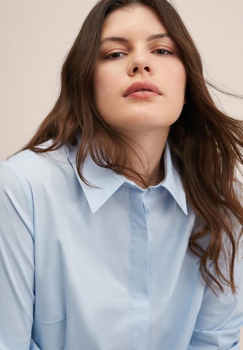 MANGO - Plus shirt sofia - light pastel blue