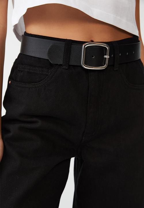 Rubi - Dad belt - black & silver