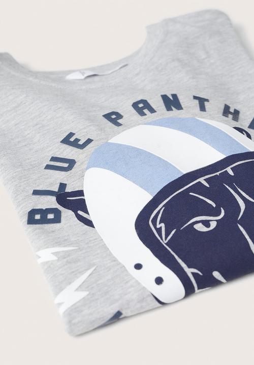 MANGO - T-shirt panther  - grey