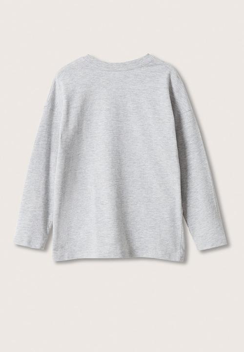 MANGO - T-shirt panther  - grey