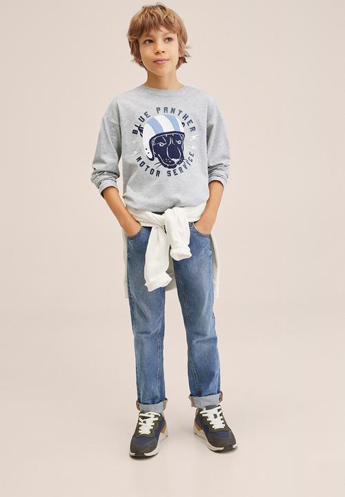 MANGO - T-shirt panther  - grey