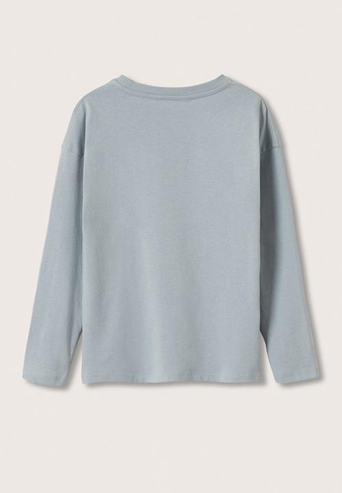 MANGO - T-shirt soho - light blue