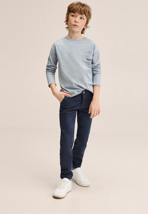 MANGO - T-shirt soho - light blue