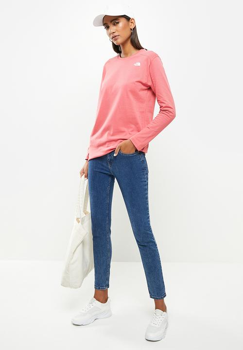 The North Face - W long sleeve simple dome tee - slate rose