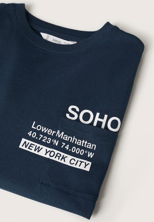 MANGO - T-shirt soho - navy