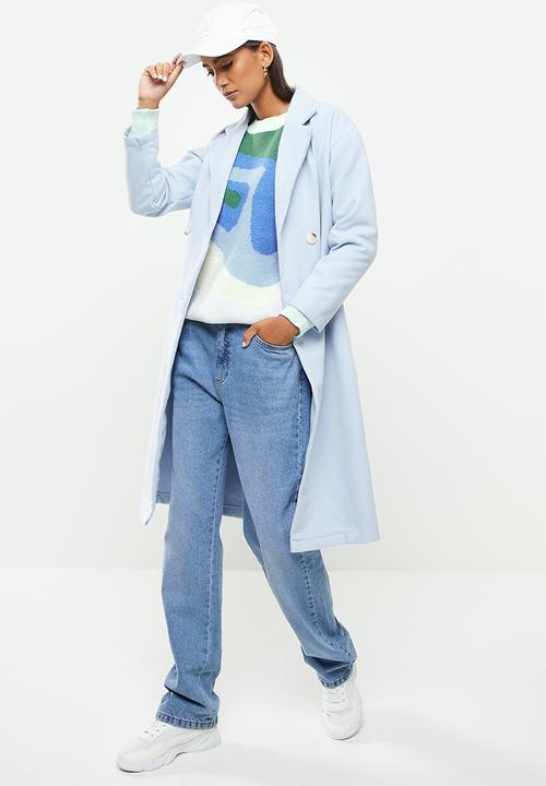 dailyfriday - Round neck sweater - blue & green