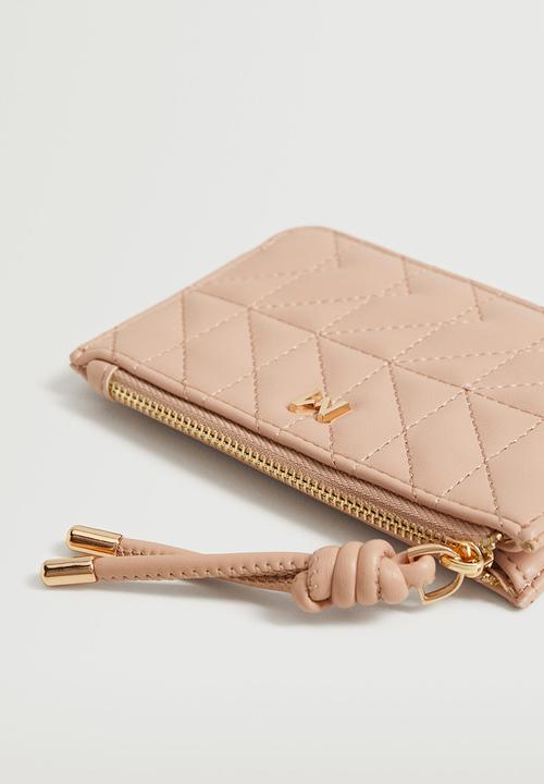 MANGO - Padded logo wallet - pink
