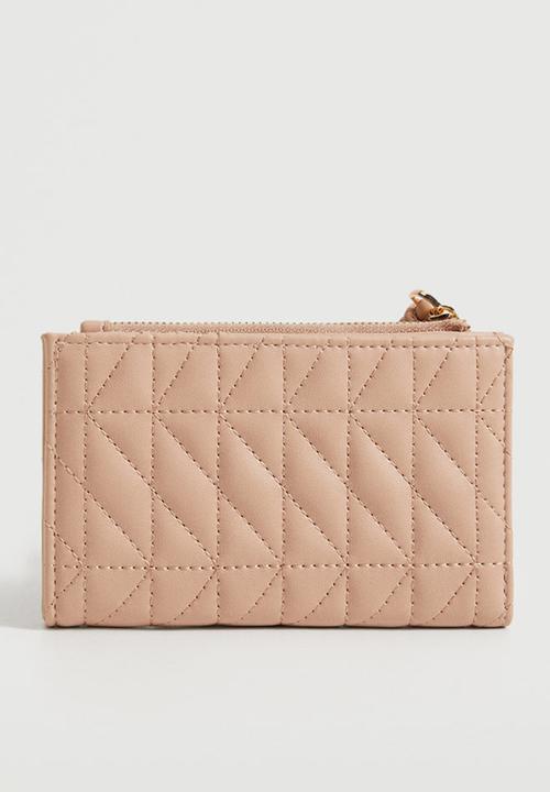 MANGO - Padded logo wallet - pink