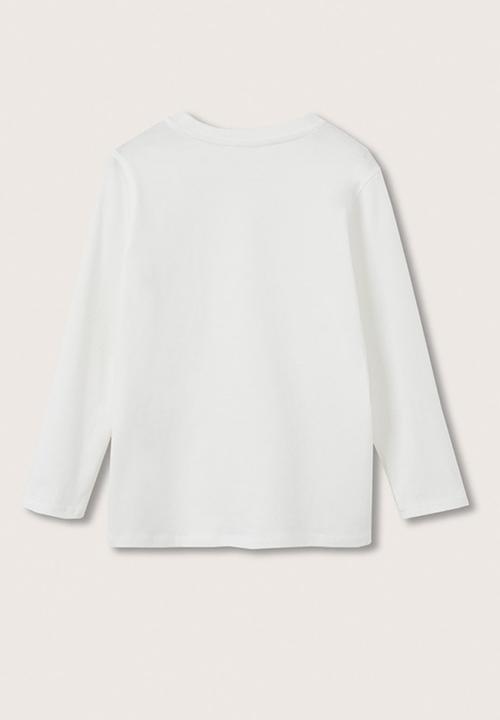 MANGO - T-shirt basica - white