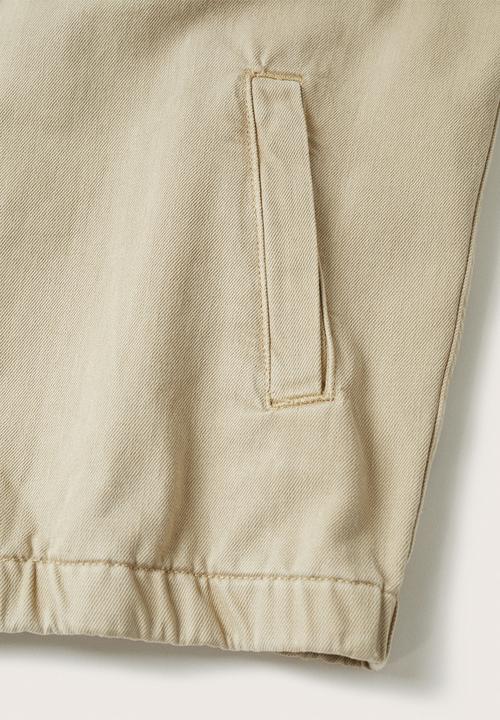 MANGO - Tunez Denim Jacket with zip - light beige
