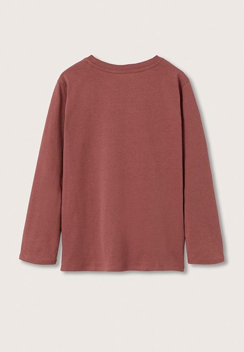 MANGO - T-shirt basica - medium orange
