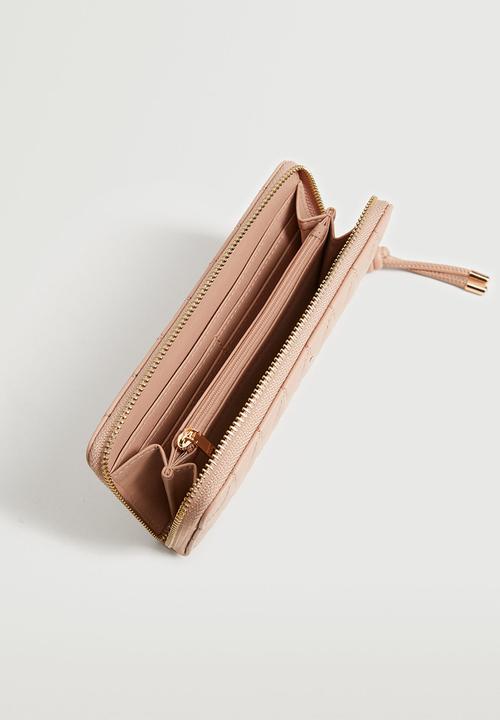 MANGO - Padded logo wallet - pink