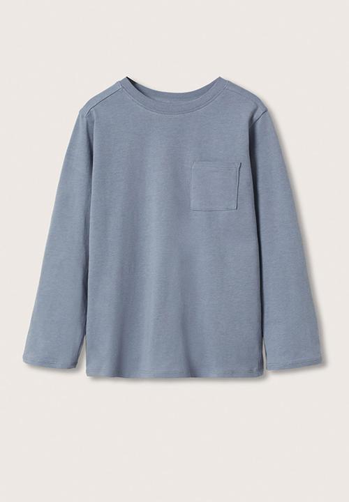 MANGO - T-shirt basica - medium blue